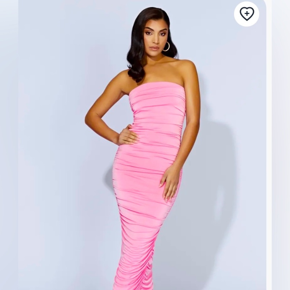 Meshki Inaya Ruched Midi Dress. NWT. Size Small.
